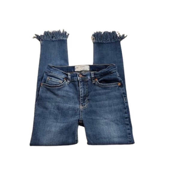 Free People Great Heights Frayed Hem Skinny Ankle Jeans - Picture 6 of 6